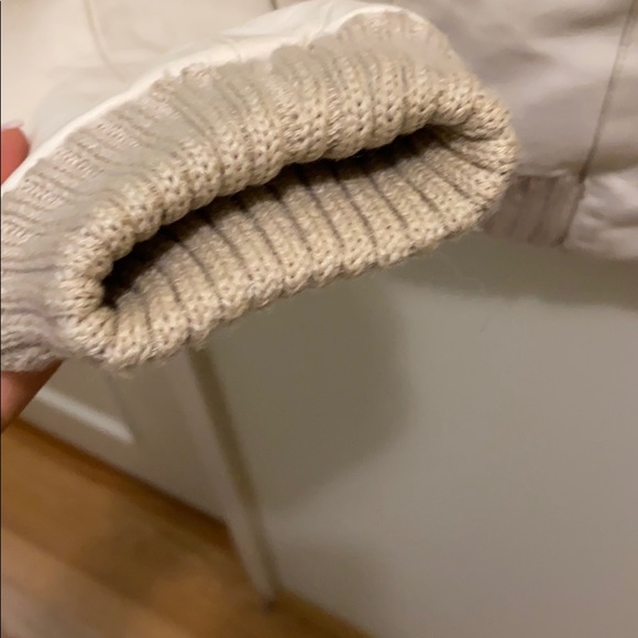 Rugby White Leather Bomber Jacket - Picture 3 of 9